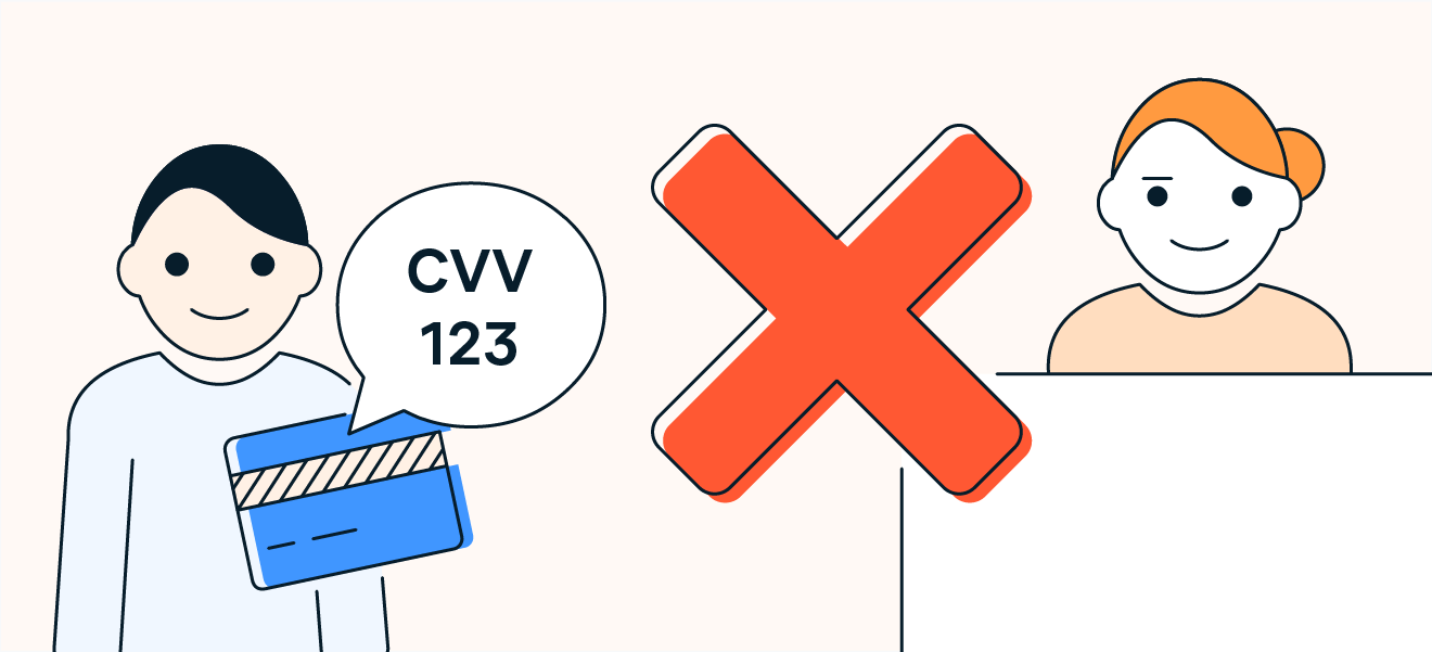 不要在面对面付款时给出 CVV